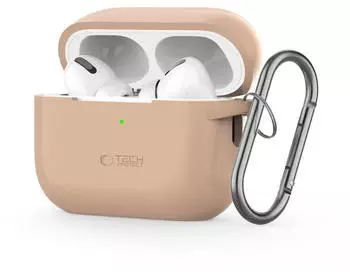 Tech-Protect Silicone Hook Case for Apple AirPods Pro 1/2 Beige