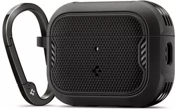 Spigen Core Armor - Apple AirPods Pro 3 - Matte Black (Kopfhörer Hülle), Kopfhörertasche + Schutzhülle, Schwarz