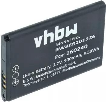 vhbw Ersatzakku f&uuml;r Steelseries 160240, 900mAh, 3,7V, Li-Ion (167457213-2)