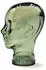 DESIGN DELIGHTS Glas Kopfhörerständer MICK olivtransparent 29cm Glaskopf Skulptur