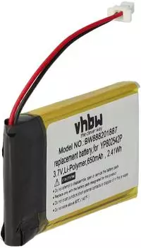 vhbw Ersatzakku Li-Polymer 650mAh 3,7V f&uuml;r Sena SF1, SF2, SF3, SMH-10S, SMH-20S (167855055)