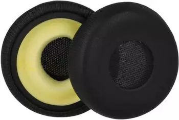 vhbw Ersatz-Ohrpolster f&uuml;r Jabra Evolve 20/30/40/65, Schaumstoff/Kunststoff, schwarz/gelb, 2er-Pack (182121299)