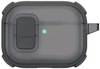 AMAZINGTHING AirPods Pro 3 Titan Pro Mag H&uuml;lle, transparent, schwarz