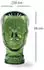 DESIGN DELIGHTS Glas Kopfhörerständer transparent + satin 29cm Glaskopf Skulptur T03 grün