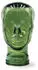 DESIGN DELIGHTS Glas Kopfhörerständer transparent + satin 29cm Glaskopf Skulptur T03 grün