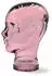 DESIGN DELIGHTS Glas Kopfhörerständer transparent + satin 29cm Glaskopf Skulptur T08 altrosa