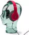 DESIGN DELIGHTS Glas Kopfhörerständer transparent + satin 29cm Glaskopf Skulptur T01 klar