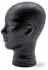 DESIGN DELIGHTS Glas Kopfhörerständer voll Glanz + matt 29cm Glaskopf Skulptur M01 schwarz