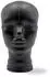 DESIGN DELIGHTS Glas Kopfhörerständer voll Glanz + matt 29cm Glaskopf Skulptur M01 schwarz