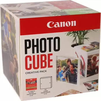 Canon Photo Cube und Frame + PP-201 Fotopapier Plus Glossy II 13 x 13 cm (40 Blatt) Creative Pack Grün