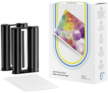 Liene 4x6 Photo Printer Paper 80 Sheets & 2 Ink