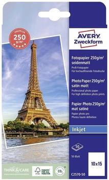 Avery Zweckform Fotopapier Premium 10x15cm 250g C2570-50