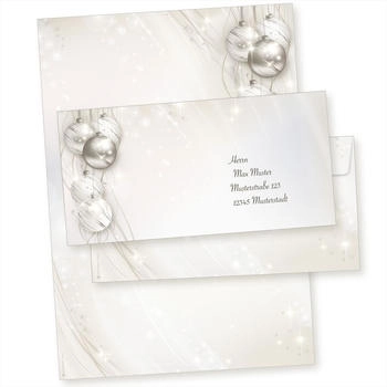 Tatmotive Weihnachtsbriefpapier Elegance, A4, 90 g/m², 100 Blatt + 100 Umschläge (05-0136-0090-00100)