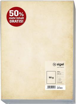 sigel Briefpapier DP983, beige, A4, Marmorpapier, 90 g/m², 75 Blatt