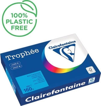 Clairefontaine Troph&eacute;e Intens, farbiges Papier, A4, 160 g, 250 Blatt, t&uuml;rkis (1022PC)