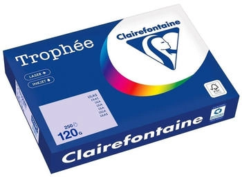 Clairefontaine Troph&eacute;e tel, farbiges Papier, A4, 120 g, 250 Blatt, fliederfarben (1211PC)