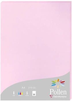 Clairefontaine Pollen Papier Bonbonrosa 210g/m&sup2; DIN-A4 25 Blatt (24213C)