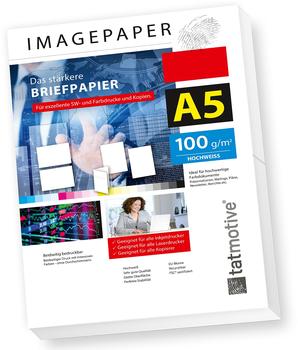 Tatmotive Farblaserpapier Imagepaper, A5, 100g/qm, hochweiß, satiniert, 500 Blatt (01-0091-0090-00501)
