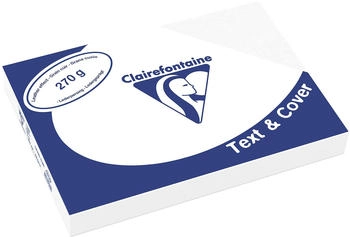 Clairefontaine Deckbl&auml;tter 2707c Text und Cover, A4, Lederkarton, dunkelblau, 270 g/m&sup2;, 100 St&uuml;ck (2707C)