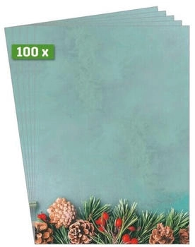 sigel Weihnachts-Motivpapier Green Christmas DP642 A4 100 St&uuml;ck gr&uuml;n, 21x29.7 cm