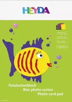 Heyda 5 x Fotokarton A3 300g/qm 10 Blatt sortiert (4005329086588)