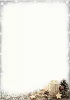 Sigel DP450, Sigel Weihnachtsbriefpapier Christmas Candle DP450, A4, 90g