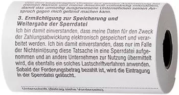 HeiPa Thermorolle 57 x 46 x 12mm /25m wei&szlig; mit SEPA-Lastschrift