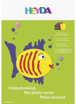 Heyda 10 x Fotokarton A4 300g/qm 10 Blatt sortiert (2047126)
