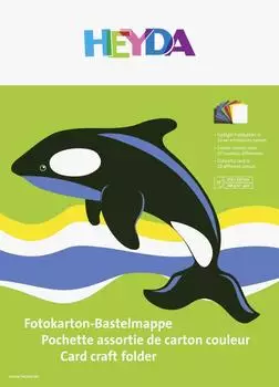 Heyda 10 x Fotokarton 25x35cm 300g/qm VE= 10 Blatt farbig sortiert (204772507)