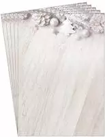 sigel DP673, Sigel Weihnachtsbriefpapier Rustic White Motiv DIN A4 - 90 g/m&sup2; -...