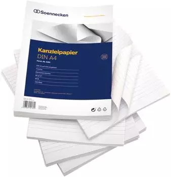 Soennecken Kanzleipapier A3/A4 liniert, ohne Korrekturrand, 250 Blatt (5281)