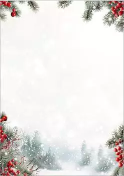 sigel Weihnachts-Motiv-Papier »Scandinavian Snow« blanko A4 25 Blatt (DP690)