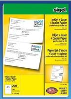 SIGEL Kopierpapier LP202 A4 querperforiert auf A5 100 Bl./Pack.