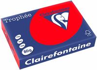 Clairefontaine 1782PC, Clairefontaine Kopierpapier Troph&eacute;e kirschrot DIN A4 80 g/qm