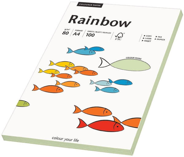 Rainbow Kopierpapier COLOURED PAPER mittelgrün A4 80 g/qm