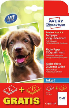 Avery Zweckform Premium Inkjet Foto-Papier (C1318-15P)