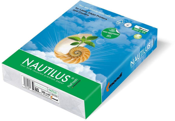 Mondi Multifunktionspapier Nautilus ReFresh, A4, 80g/m²