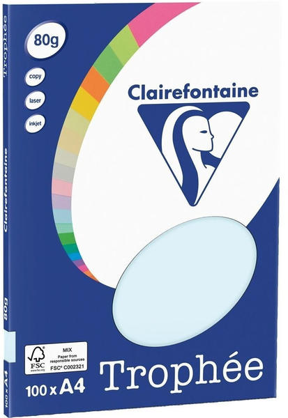 Clairefontaine Papier, A4, 80g/qm, hellblau (4101C)