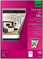 Sigel Fotopapier LP 141, f&uuml;r Farblaser, A4, 135 g/m&sup2;, beidseitig bedruckbar,