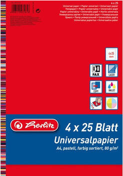 Herlitz Universalpapier, A4, 80g/qm, farbig (5031612)