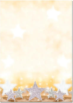 sigel DP029 Weihnachtsbriefpapier A4 Glitter Stars 90g