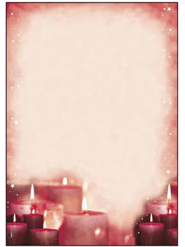 sigel DP138 Weihnachtsbriefpapier Red Candlelight Motiv A4 90 g