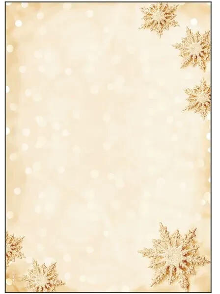 sigel Weihnachtspapier DP234 Golden Snowflakes A4 90g