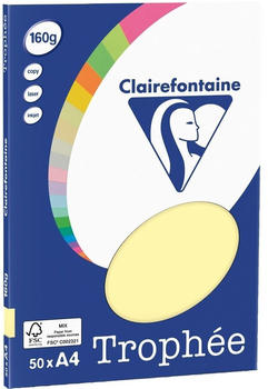 Clairefontaine Trophee Papier, A4, 160g/qm, gelb (4157C)