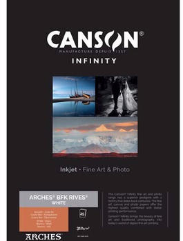 Canson Arches BFK Rives White 310 - A4 - 25 Blatt - C400110668