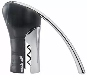 Mastrad Hebelkorkenzieher Chrom, Metall/Kunststoff, schwarz (F02501)