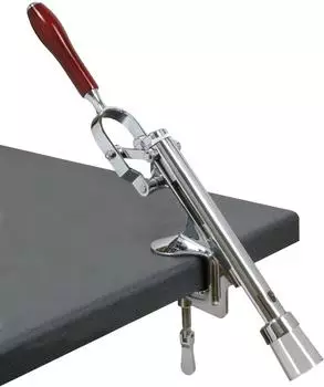 ich-zapfe Profi-Korkenzieher mit Tischbefestigung, austauschbare Spindel, Metall