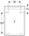 Geberit Option Basic Square Lichtspiegel 50 cm, Beleuchtung oben (502.804.00.1)