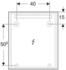Geberit Option Basic Square Lichtspiegel 60 cm, Beleuchtung oben (502.805.00.1)