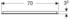 Geberit Option Basic Square Lichtspiegel 70 cm, Beleuchtung oben (502.806.00.1)